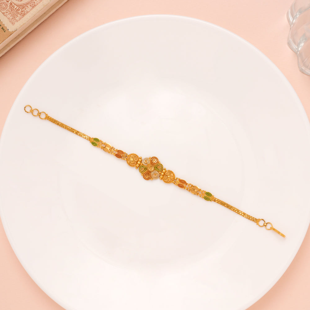 Gorgeous Shell Design Gold Bracelet for Women