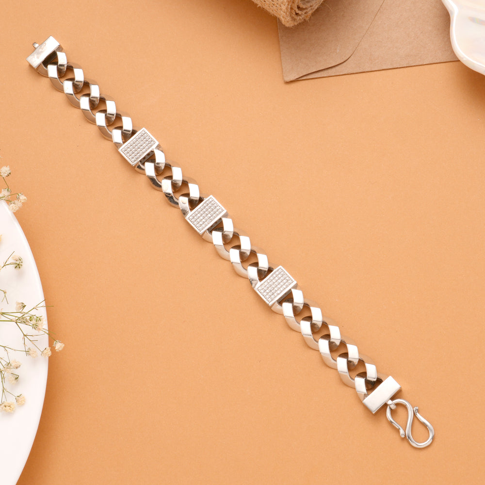 Titan Link Men's Silver Bracelet