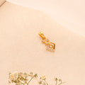 Geometric Rhombus Design Golden Pendant