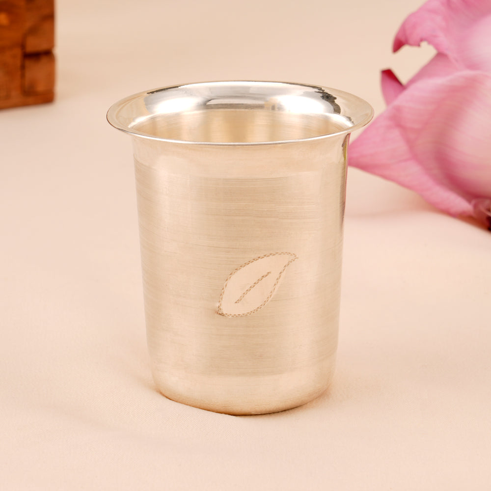 Classic Leaf Silver Tumbler