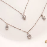 Silver Double Layered Drop Chain