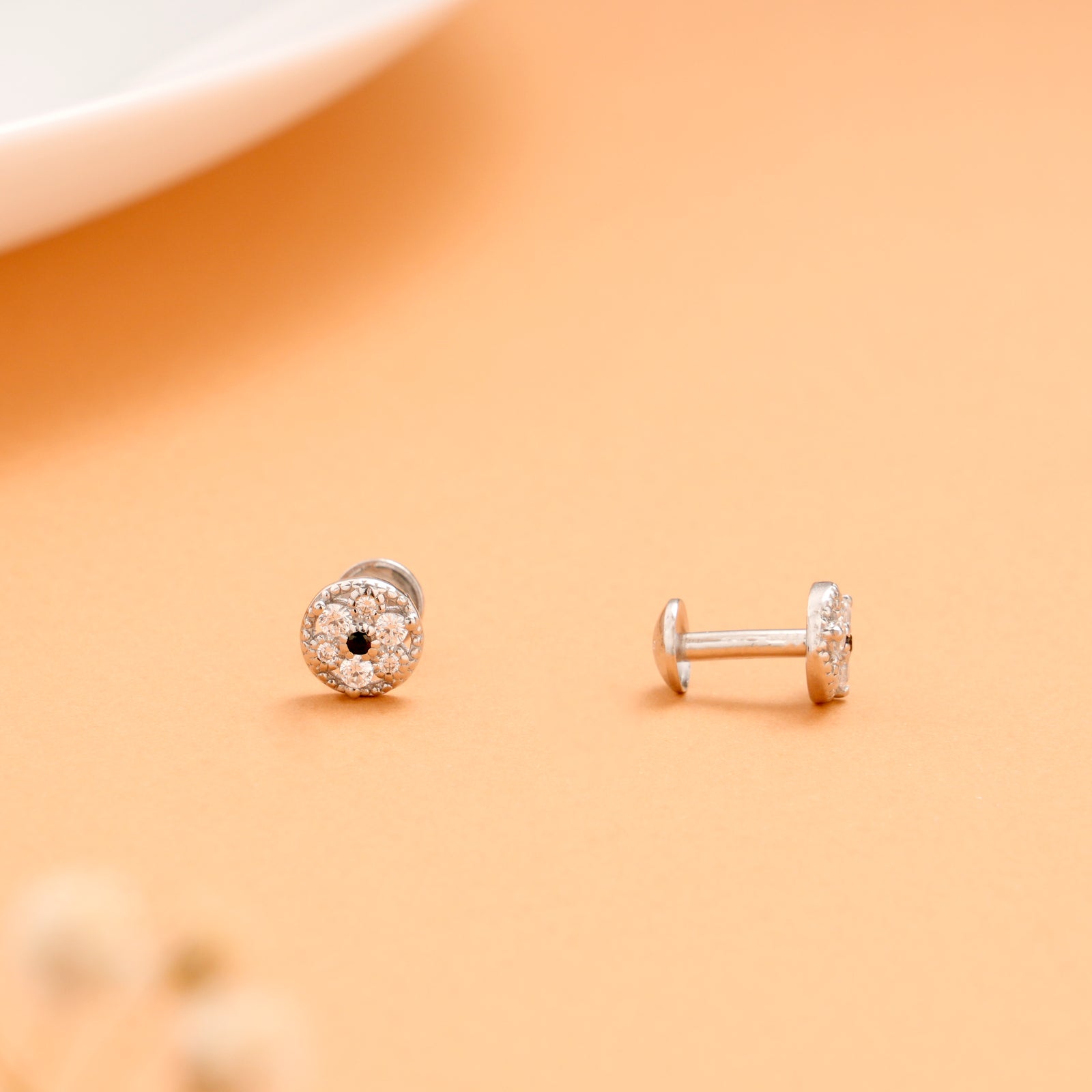 Minimal Flower Design Blossom Silver Stud