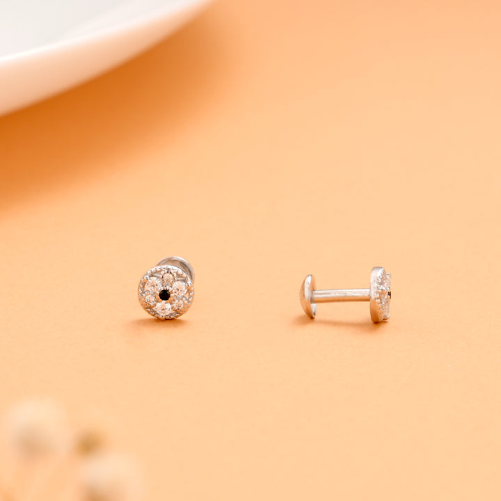 Minimal Flower Design Blossom Silver Stud