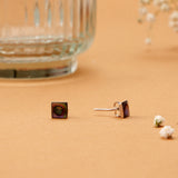Square Shaped Abalone Shell Stud