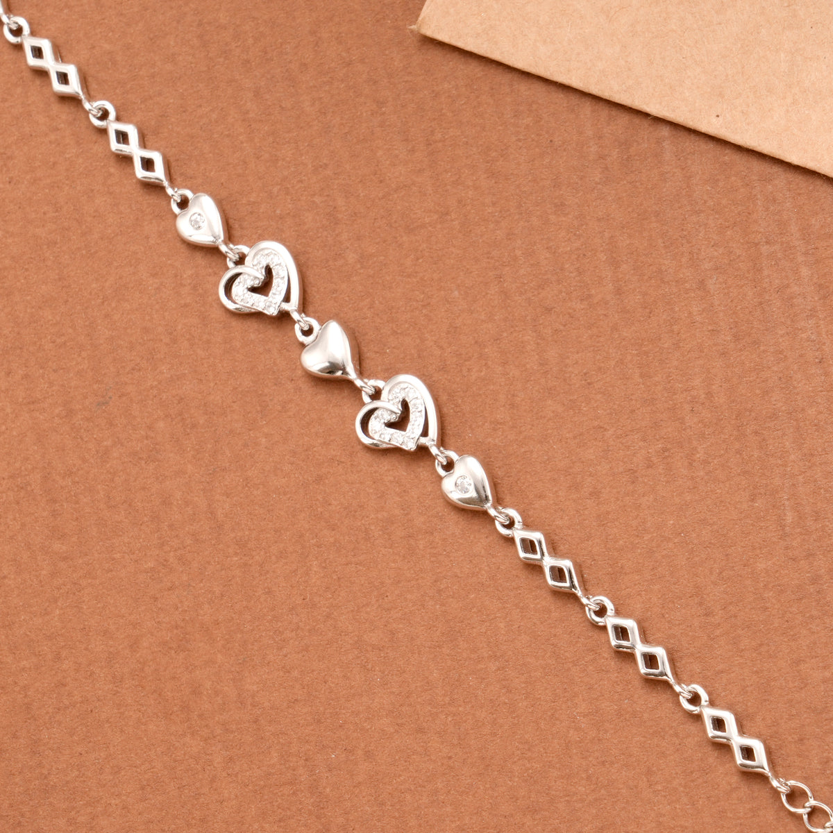 Inner Heart Stone Silver Women’s Bracelet