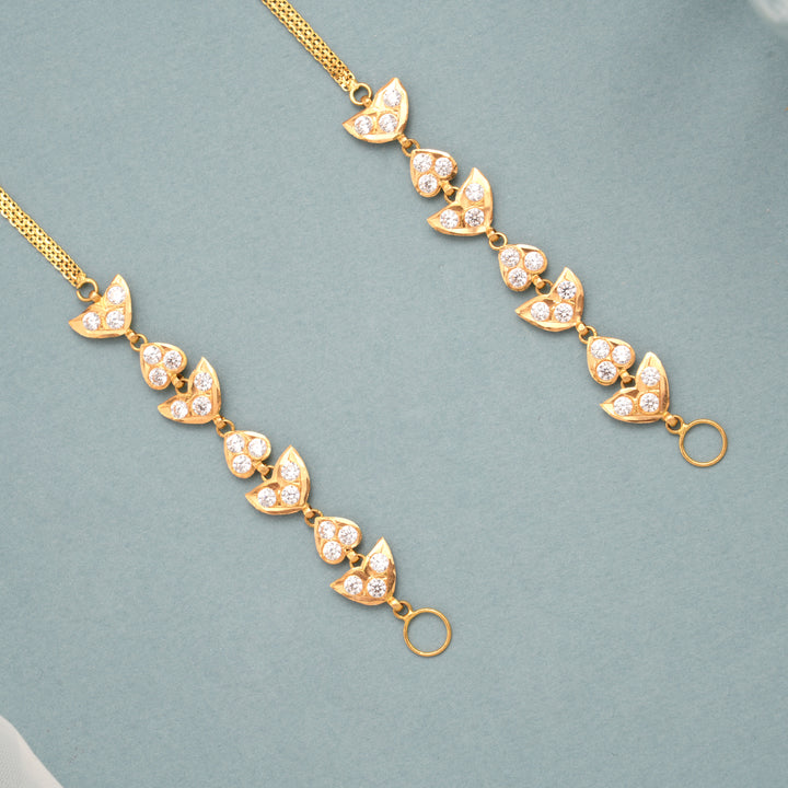 Classic White Stone with Chain Ear Mattal