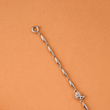 Stylish Flower Design Silver Bracelet
