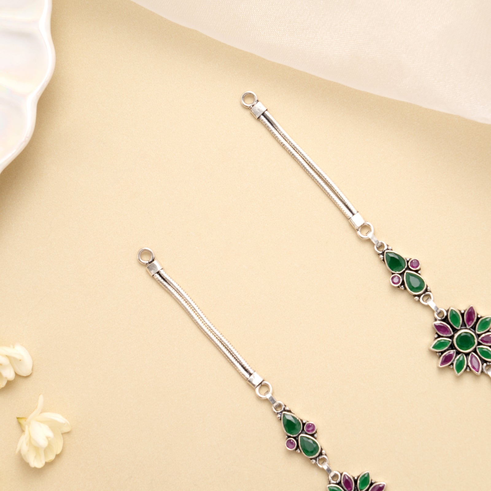 Premium Vintage Charm Silver Anklet