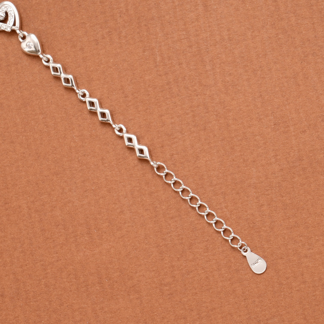 Inner Heart Stone Silver Women’s Bracelet