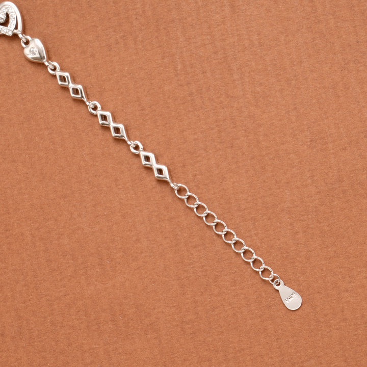 Inner Heart Stone Silver Women’s Bracelet