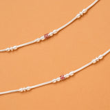 Stylish Bead Silver Anklet