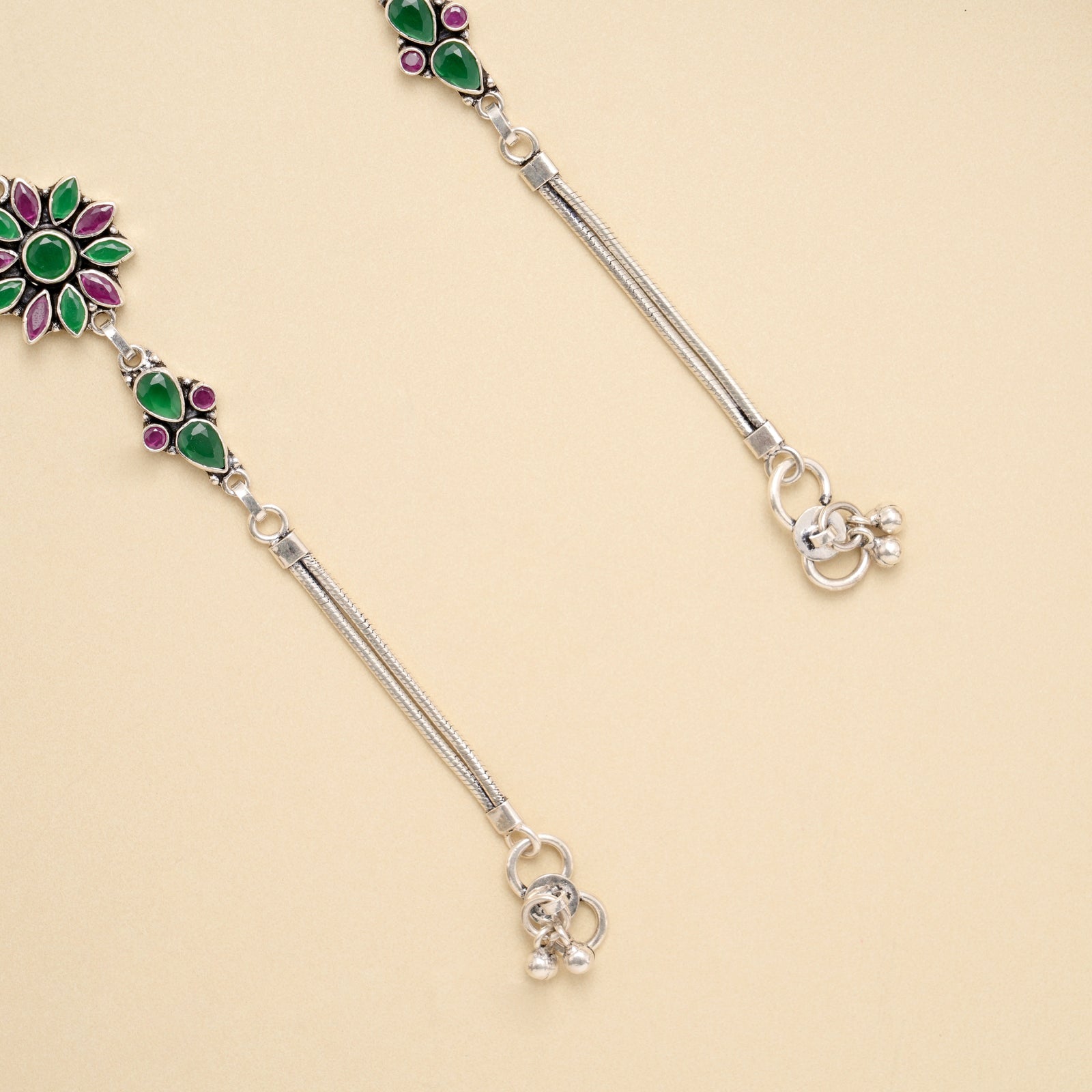 Premium Vintage Charm Silver Anklet