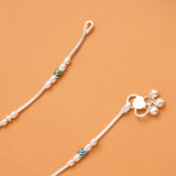 Stylish Bead Silver Anklet