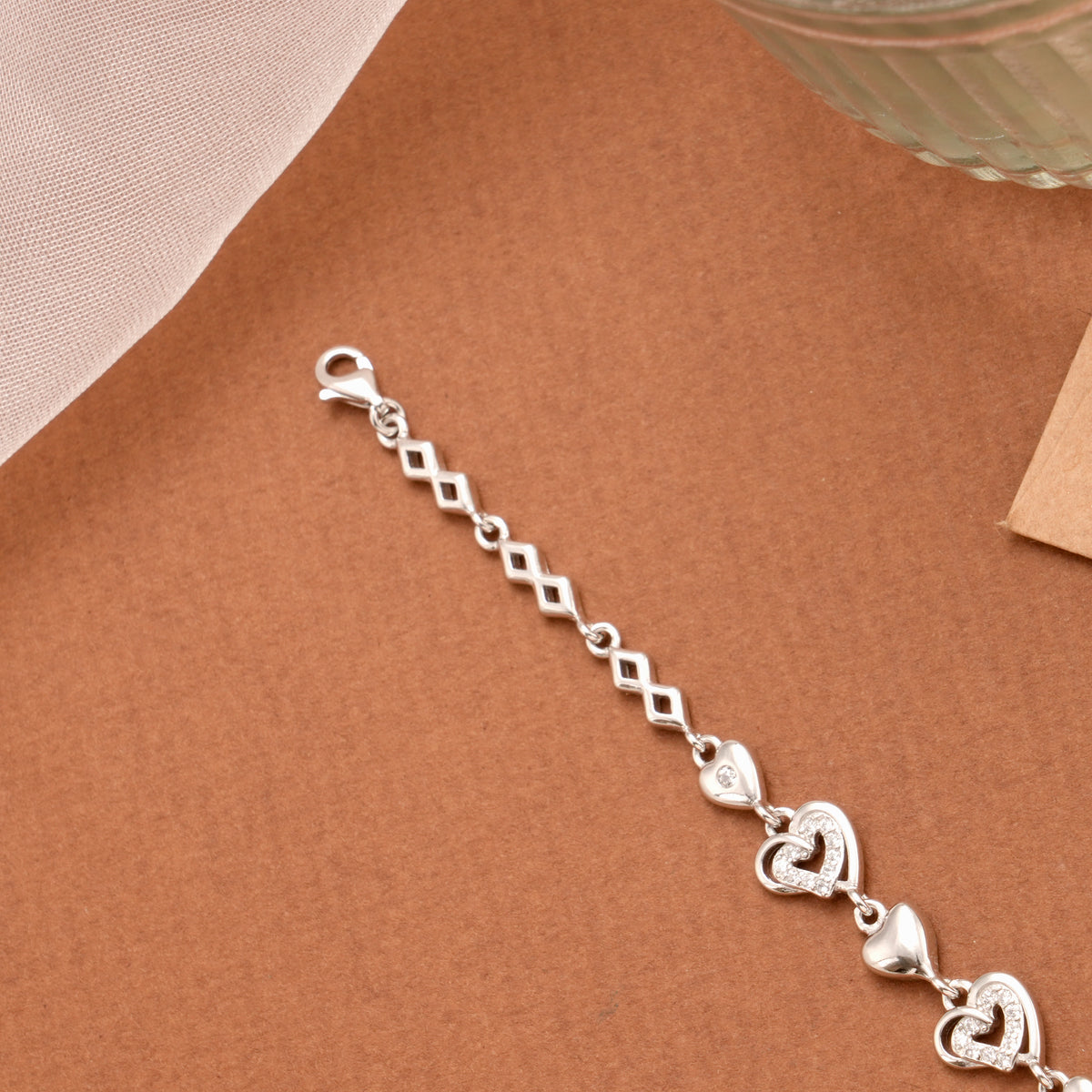 Inner Heart Stone Silver Women’s Bracelet