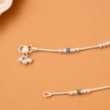 Stylish Bead Silver Anklet