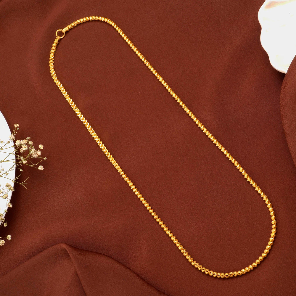 Attractive Double Side Gold Beads Chain