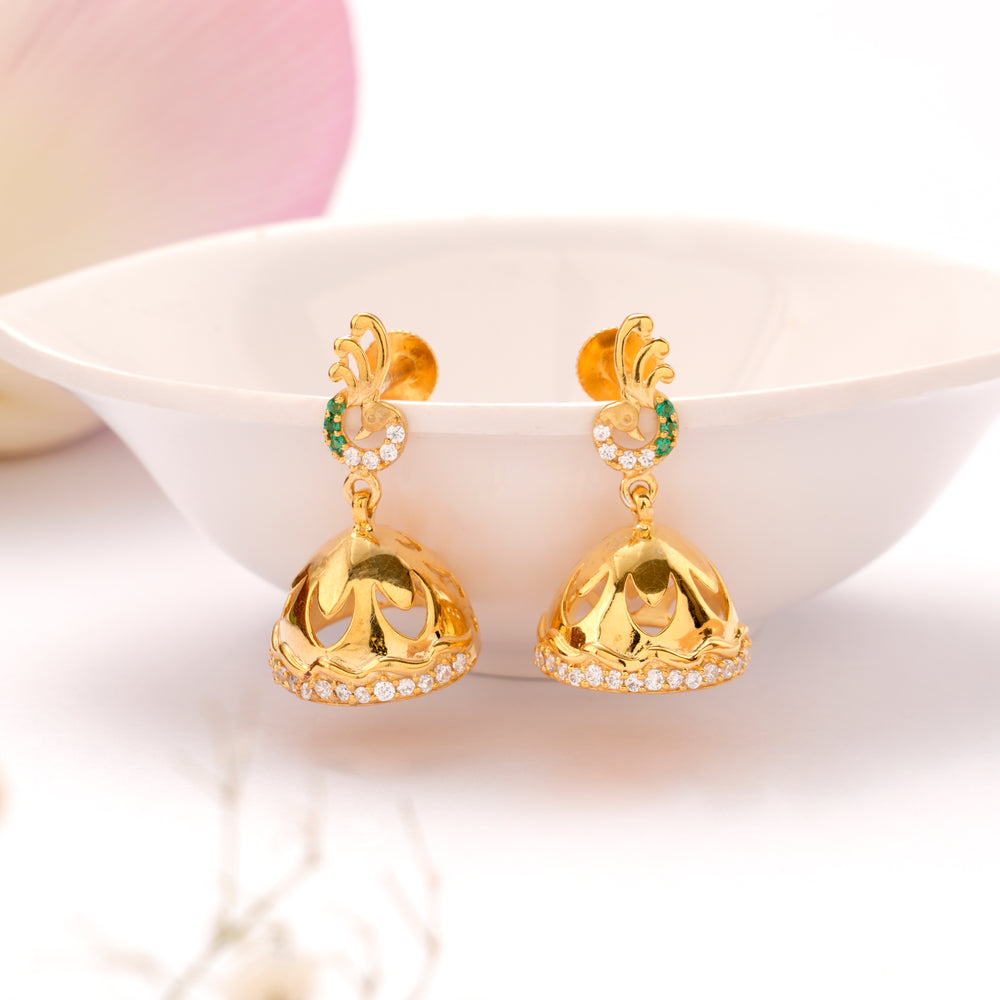 Peacock Design Casting Gold Plated Kammal