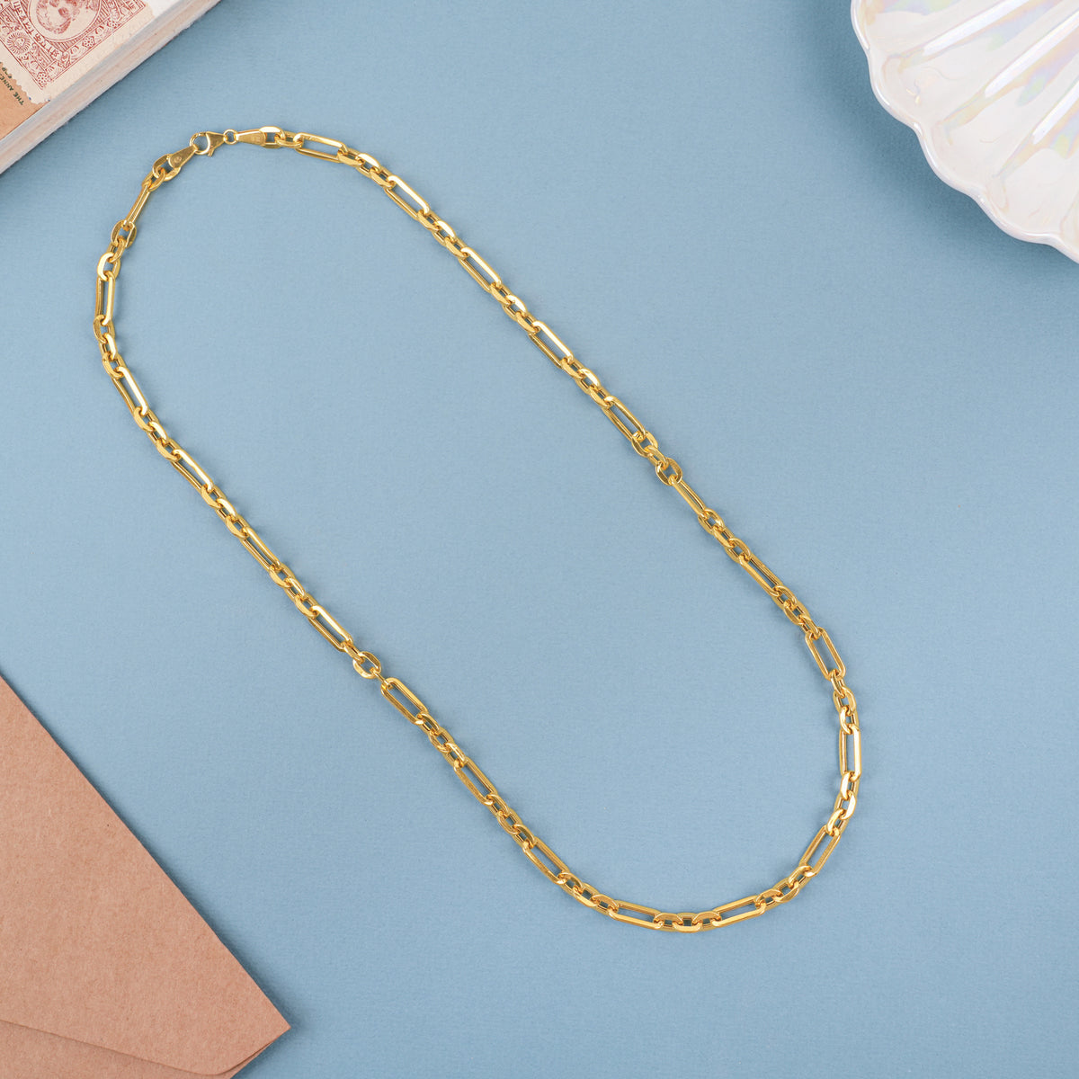 Heritage Paper Link Pattern Gold Chain