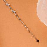 Stylish Flower Design Silver Bracelet
