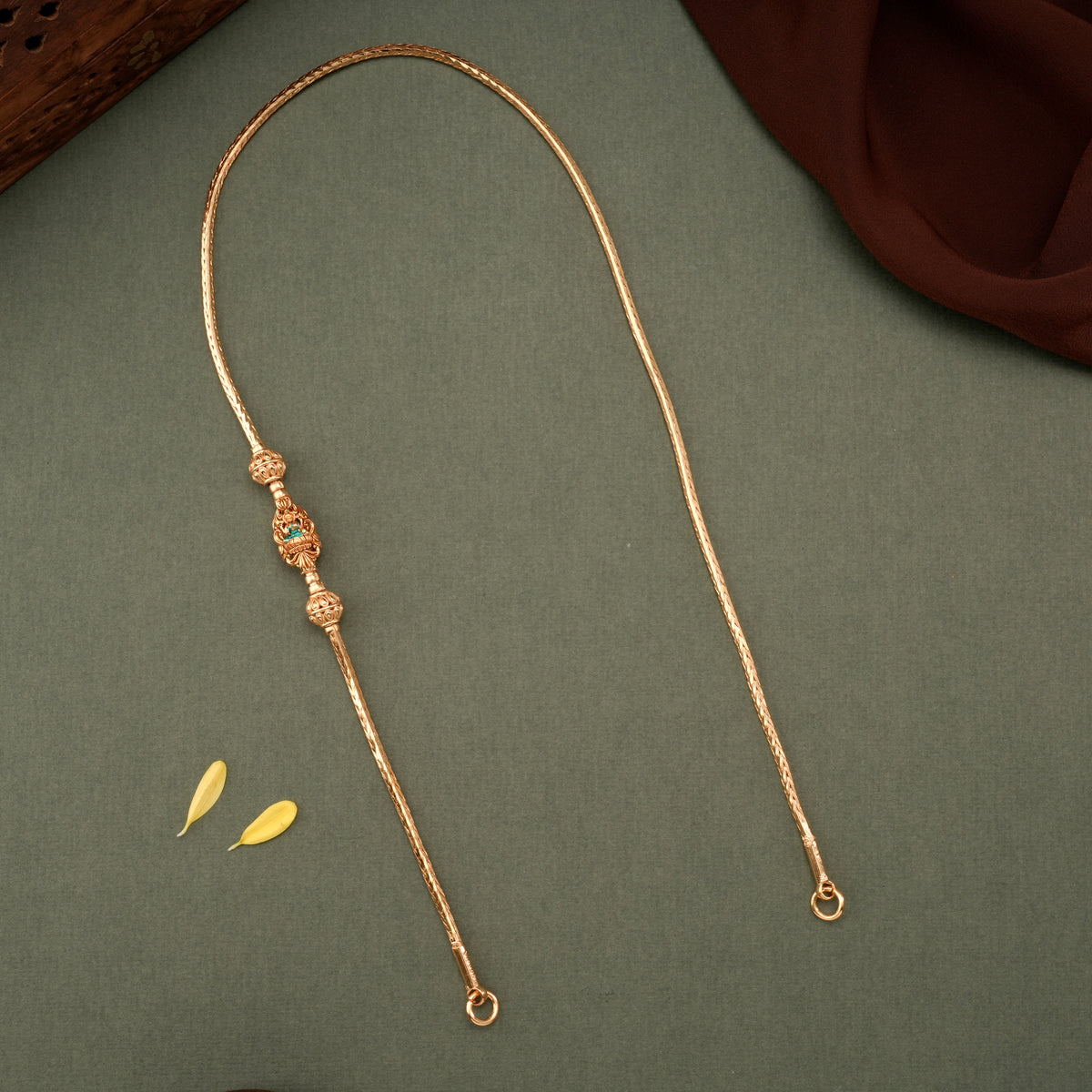Royal Lotus Lakshmi Mugappu Chain