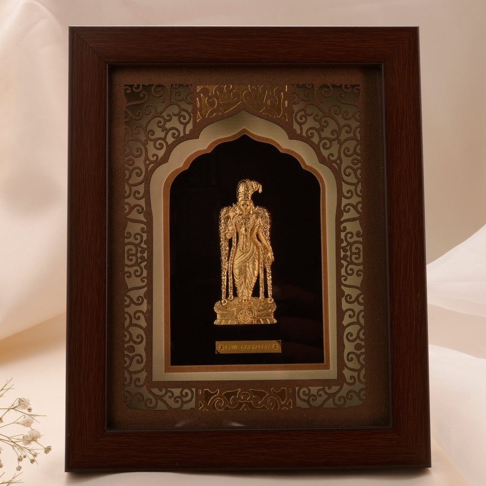 Goddess Meenakshi Gold Foil Frame