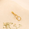 Triple Hexagon Interlink Design Golden Pendant