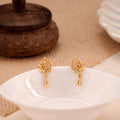 Sun Flower Burst Silver Gold Plated Stud