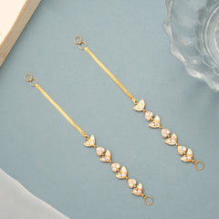 Classic White Stone with Chain Ear Mattal