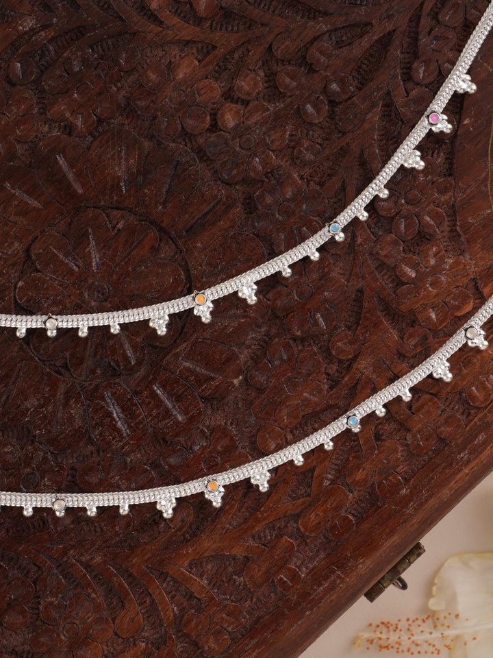 Simple Silver Boho Anklet