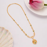 Classic Teardrop Casting Golden Necklace Set