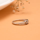 Minimal Crossover Design Silver Ring