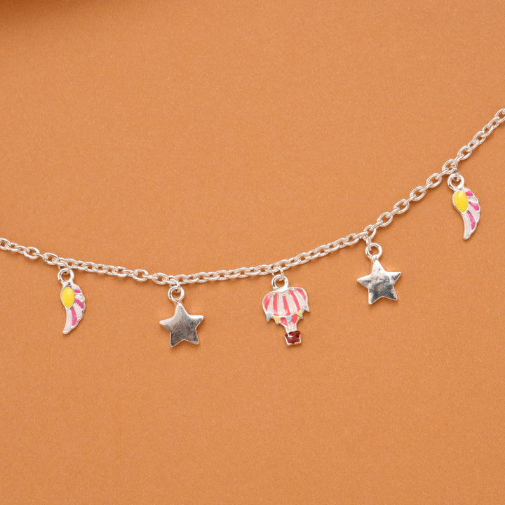 Hot Air Balloon Silver Star Baby Bracelet