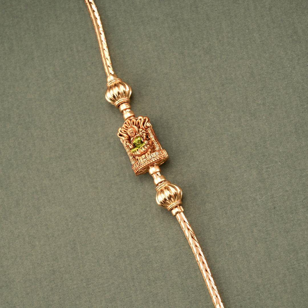 Elegant Lakshmi Gold Plated Mugappu Chain