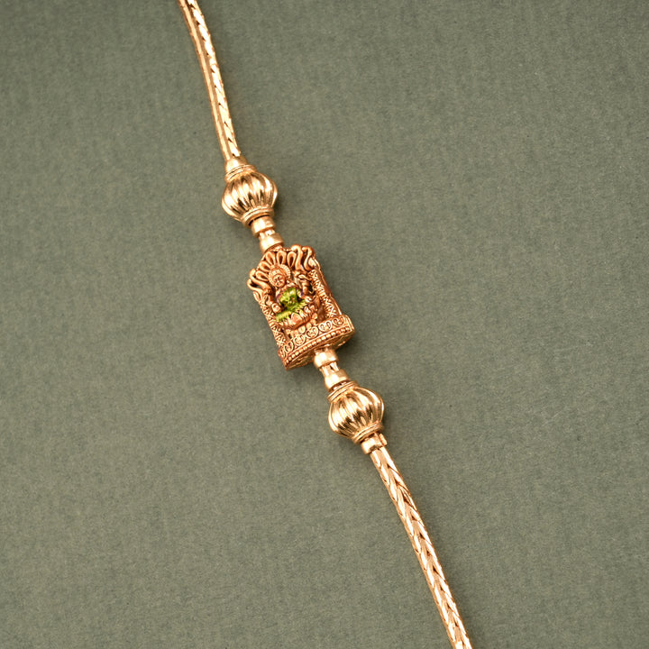 Elegant Lakshmi Gold Plated Mugappu Chain