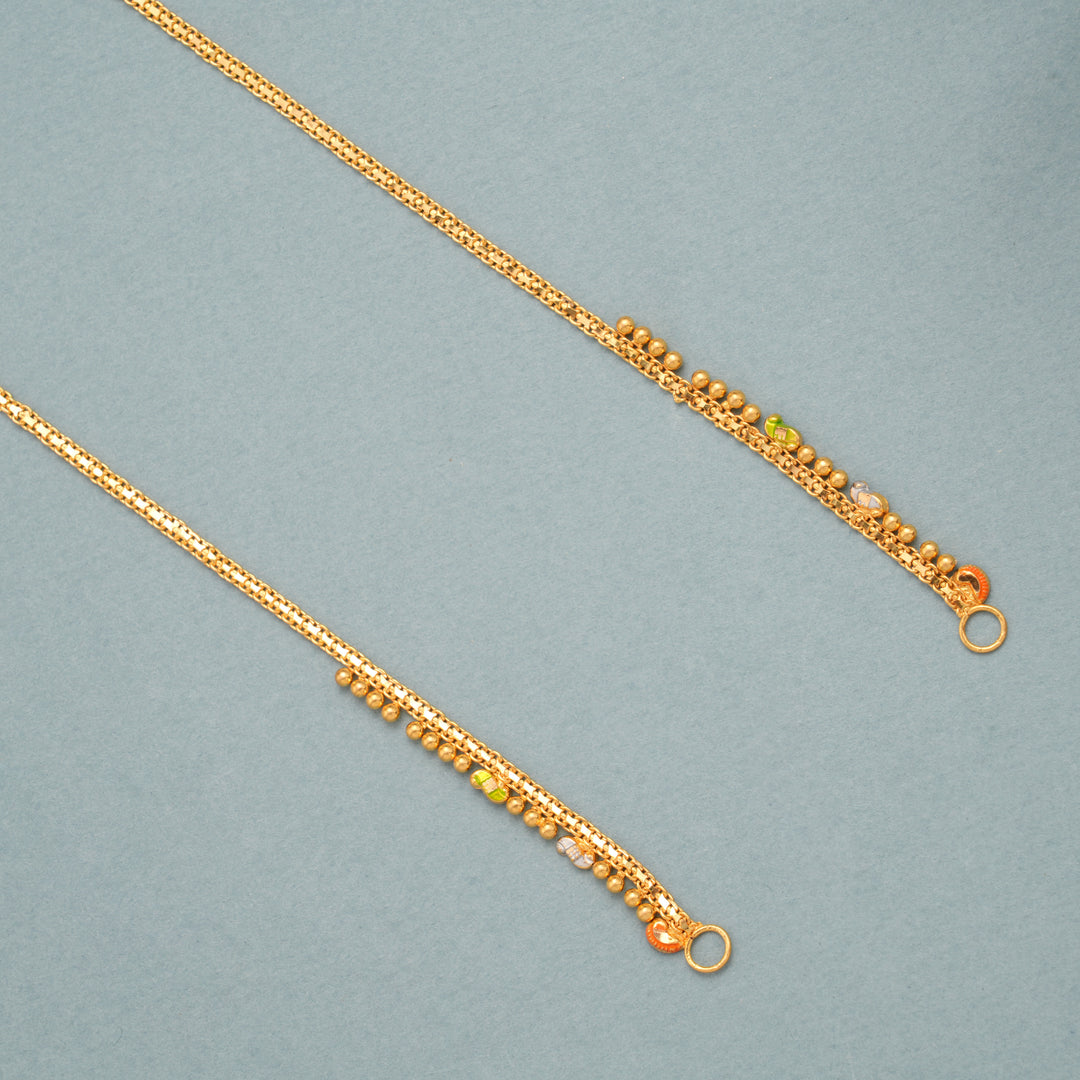 Single Layer Gold Bead Link Mattal