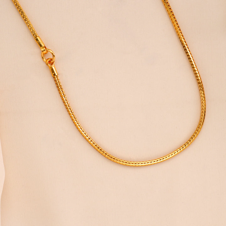 White Stone Lakshmi Silver Mugappu Chain