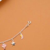 Hot Air Balloon Silver Star Baby Bracelet