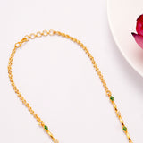 Classic Teardrop Casting Golden Necklace Set