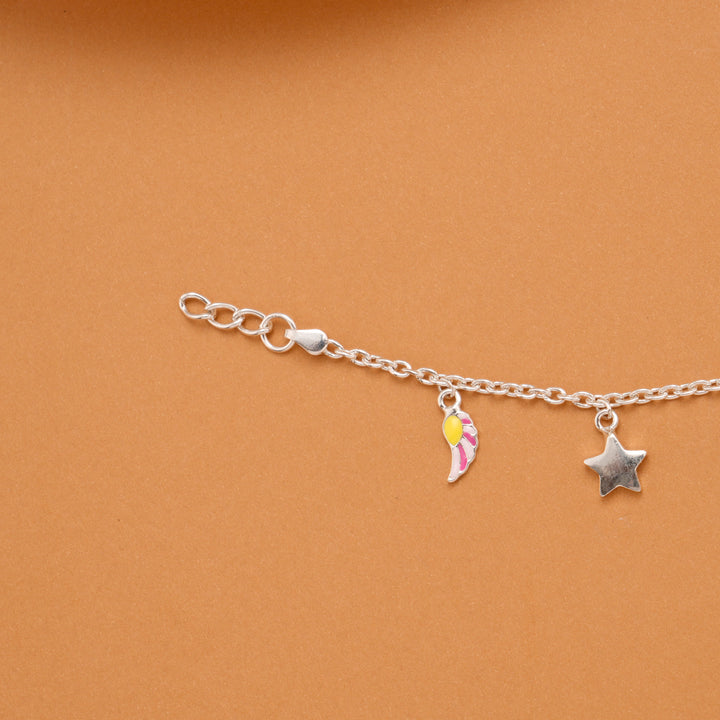 Hot Air Balloon Silver Star Baby Bracelet