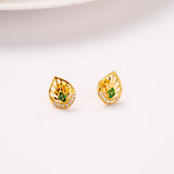 Classic Teardrop Casting Golden Necklace Set