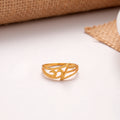 Stylish Z Pattern Golden Ring