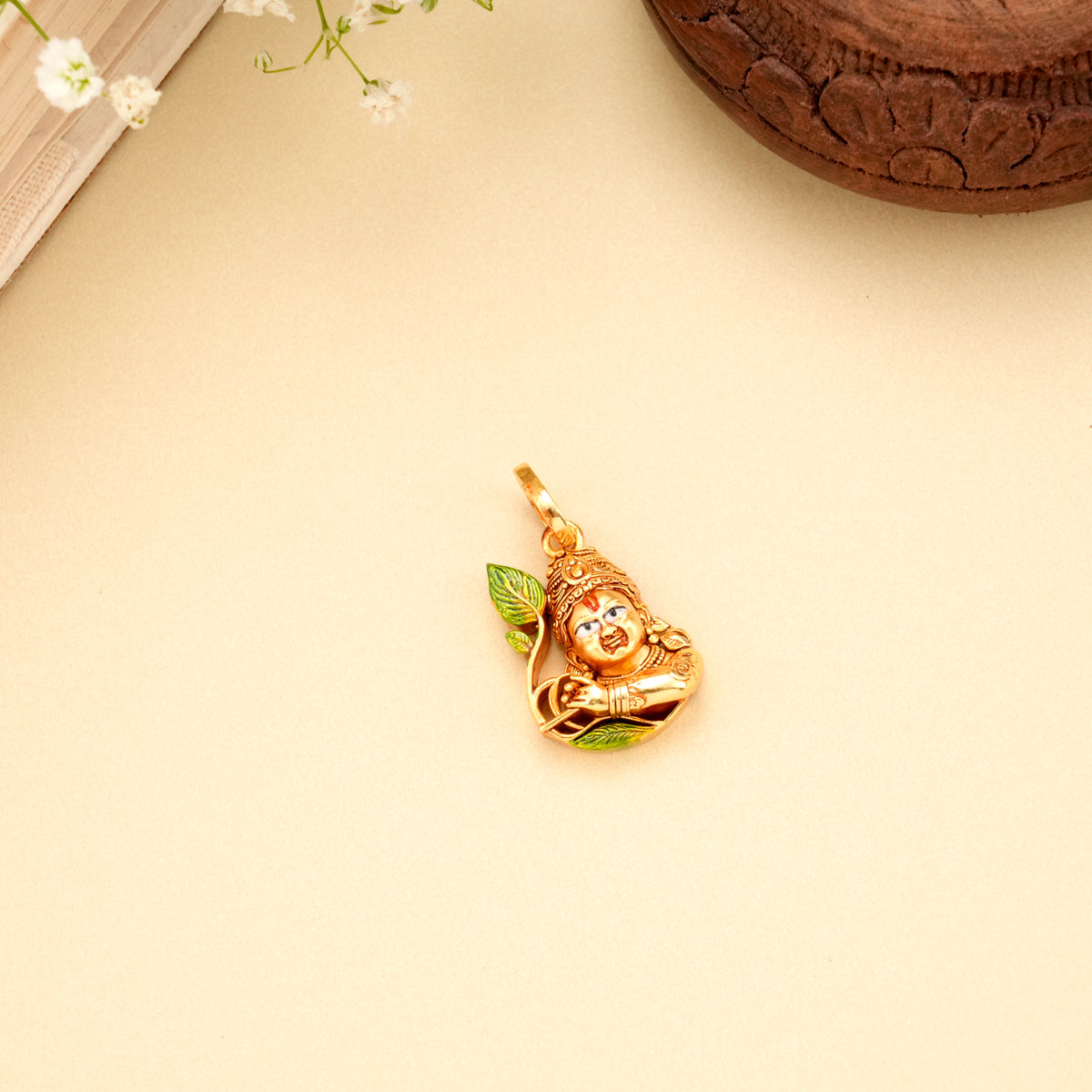 Sacred Golden Krishna Pendant