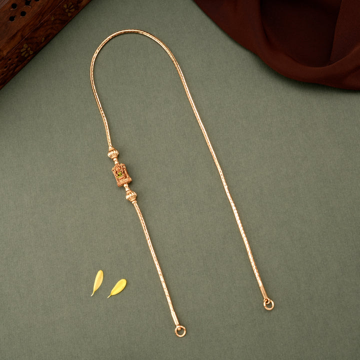 Elegant Lakshmi Gold Plated Mugappu Chain
