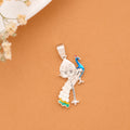 Elegant Murugan Mayil Silver Pendant
