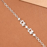 Mini Heart with Design Silver Women’s Bracelet