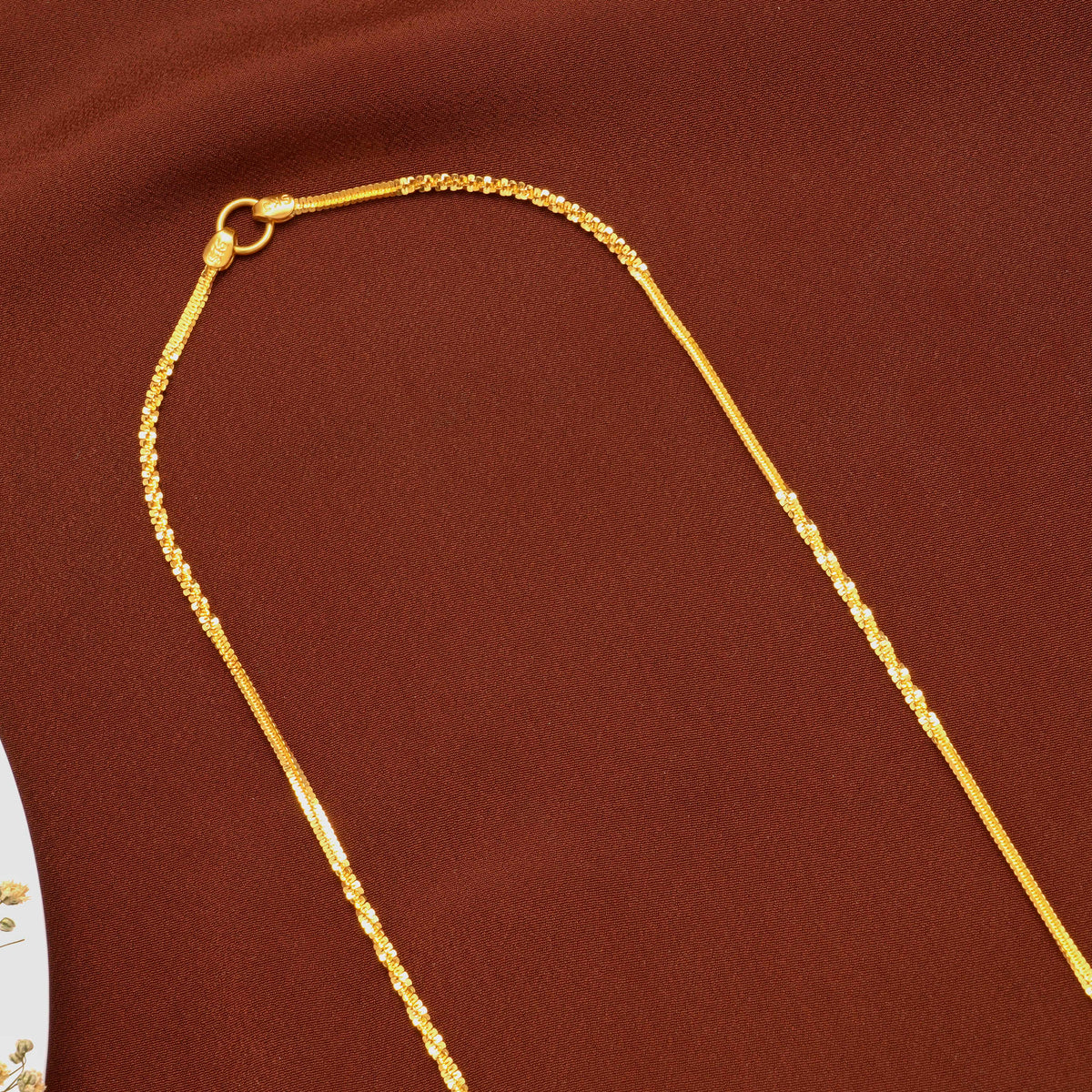 Multi Textured Twister Gold Chain for Women