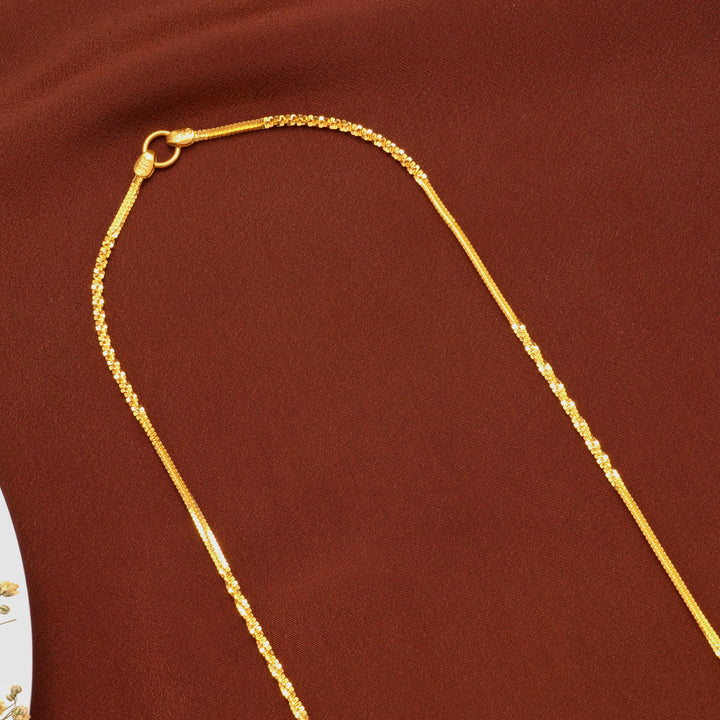 Multi Textured Twister Gold Chain for Women