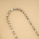 Elegant Bold Shield Link Silver Chain
