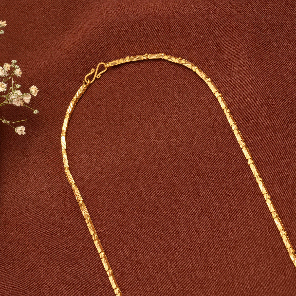 Classic Bamboo Style Gold Chain