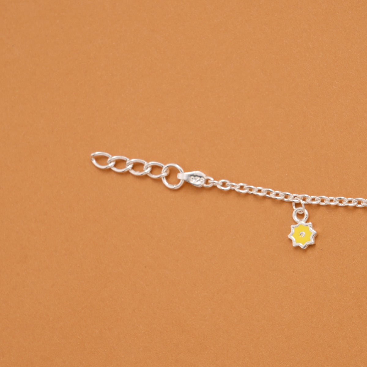 Charm Honey Bee Floral Silver Baby Bracelet